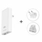 SWISSTEN WORLD TRAVEL CHARGER CARICABATTERIE 45W DUE PORTE (USB-A USB-C) GaN Quick Charge 3.0 CON TRE ADATTATORI 22071320