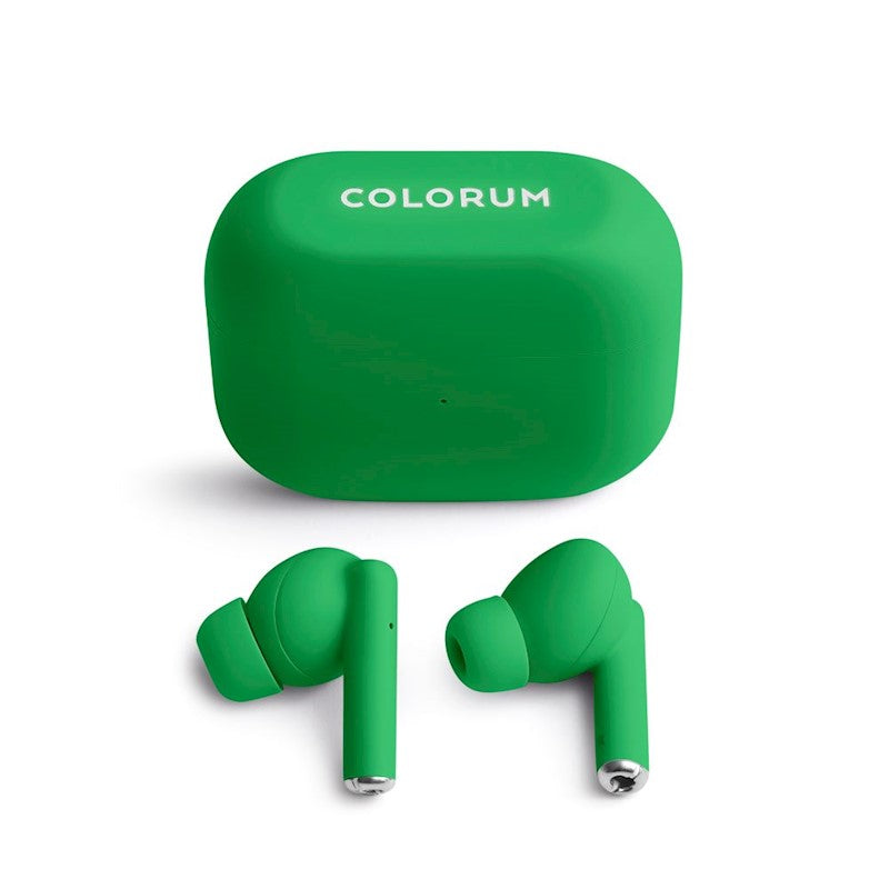 COLORUM TWS EARPHONES AURICOLARI STEREO BLUETOOTH 5.3 CTWS-04 COLORE VERDE