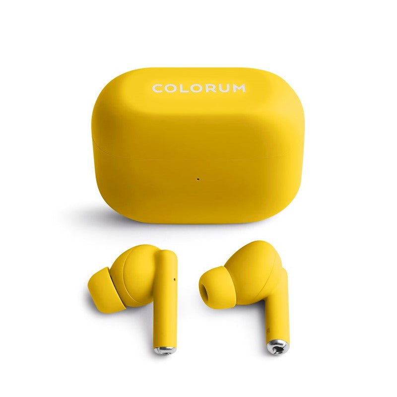 COLORUM TWS EARPHONES AURICOLARI STEREO BLUETOOTH 5.3 CTWS-05 COLORE GIALLO