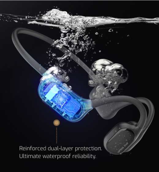 SWISSTEN CUFFIE BLUETOOTH 5.3 A CONDUZIONE OSSEA CERTIFICAZIONE  IP68 WATERPROOF CON MICROFONO STEREO 51107092