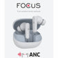SWISSTEN FOCUS TWS BLUETOOTH 5.3 EARPHONES ANC (ACTIVE NOICE CANCELLING) AURICOLARI SENZA FILI STEREO BIANCHI 51500100