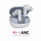 SWISSTEN FOCUS TWS BLUETOOTH 5.3 EARPHONES ANC (ACTIVE NOICE CANCELLING) AURICOLARI SENZA FILI STEREO BIANCHI 51500100