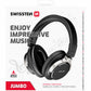 SWISSTEN CUFFIE JUMBO BLUETOOTH 5.3 COLORE NERO CON MICROFONO 52510600