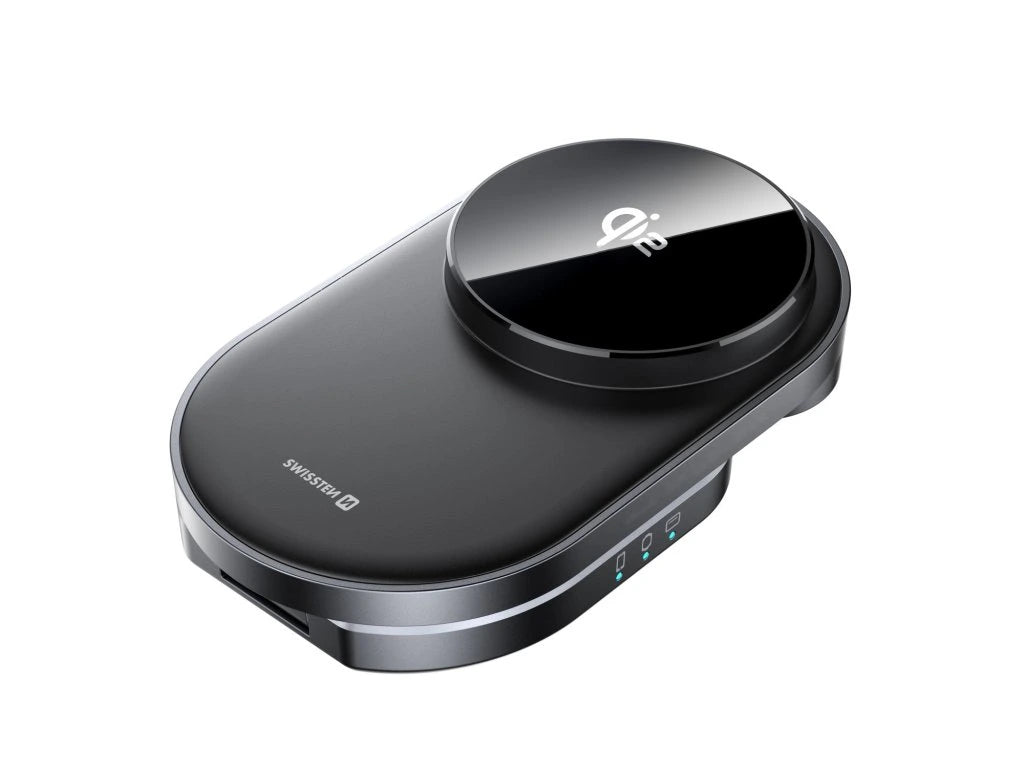 SWISSTEN SUPPORTO DI RICARICA 3 IN 1 DA SCRIVANIA Qi2 MAGSAFE COMPATIBILE PIEGHEVOLE 22055570