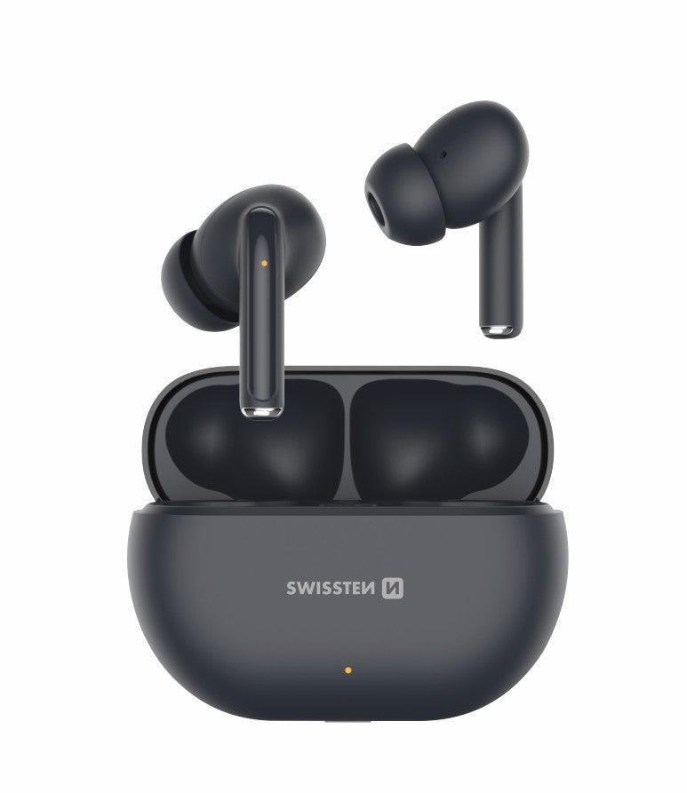 SWISSTEN PRO TUNE TWS BLUETOOTH 5.0 EARPHONES AURICOLARI SENZA FILI STEREO NERI 54400100