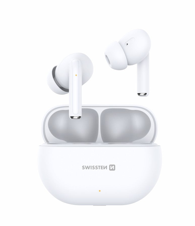 SWISSTEN PRO TUNE TWS BLUETOOTH 5.0 EARPHONES AURICOLARI SENZA FILI STEREO BIANCHI 54400200