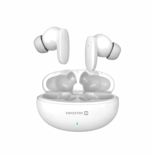 SWISSTEN SONIC TWS BLUETOOTH 5.3 EARPHONES AURICOLARI SENZA FILI STEREO BIANCHI 54400210