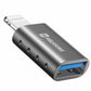 SWISSTEN ADATTATORE DI RICARICA ED OTG (TRASFERIMENTO DATI FINO A 480 MB/s) DA USB-A A LIGHTNING 55500300