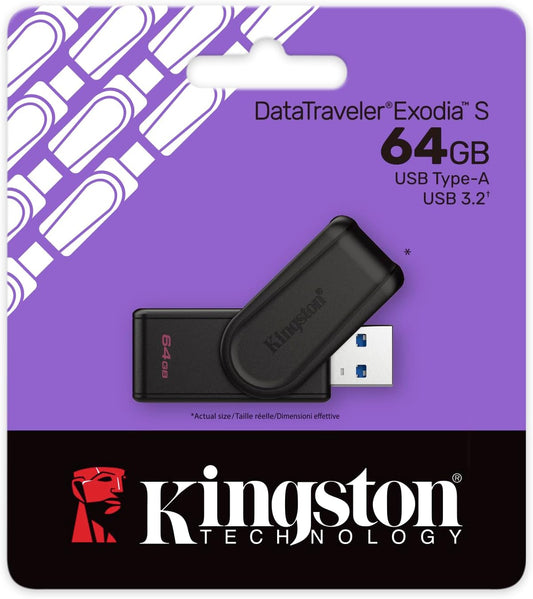 KINGSTON PENDRIVE DATA TRAVELER EXODIA S 64GB USB 3.2 GEN1 DTXS/64GB