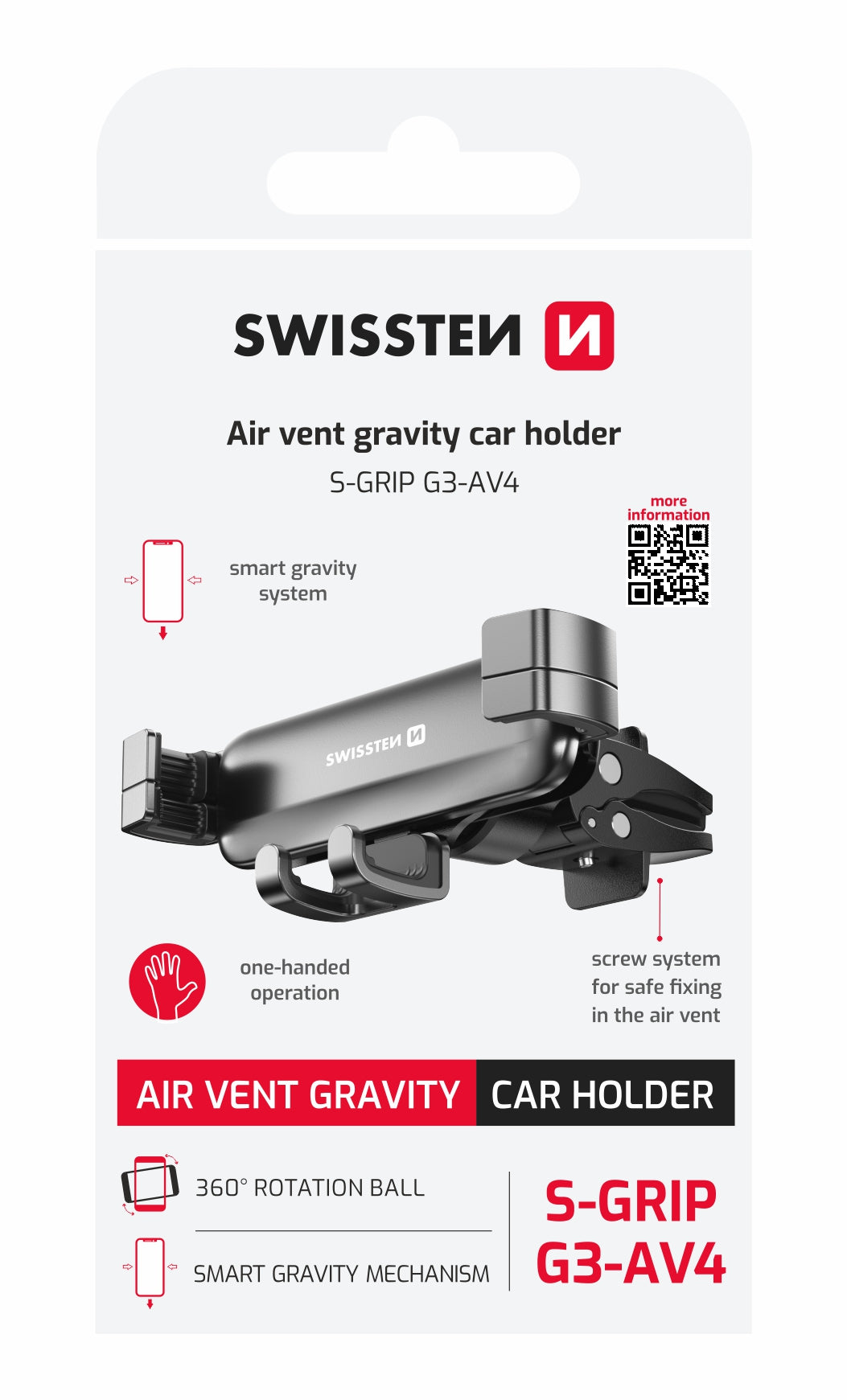 SWISSTEN SUPPORTO SMARTPHONE IN ALLUMINIO GRAVITY G3-AV4 65010802