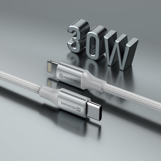 SWISSTEN CAVO DATI INTRECCIATO USB-C / LIGHTNING DA 1,5MT 3A 71529204