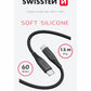 SWISSTEN CAVO DATI GOMMATO USB-C / USB-C NERO DA 1,5 MT 3A 60W 71532010