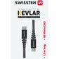 SWISSTEN CAVO DATI KEVLAR ANTRACITE USB-C / USB-C DA 1,5 MT 3A 60W 71542010