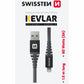 SWISSTEN CAVO DATI KEVLAR ANTRACITE USB-A / LIGHTNING 1,5 MT 3A 60W 71543010