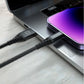SWISSTEN CAVO DATI KEVLAR ANTRACITE USB-C / LIGHTNING DA 1,5 MT 3A 60W 71544010