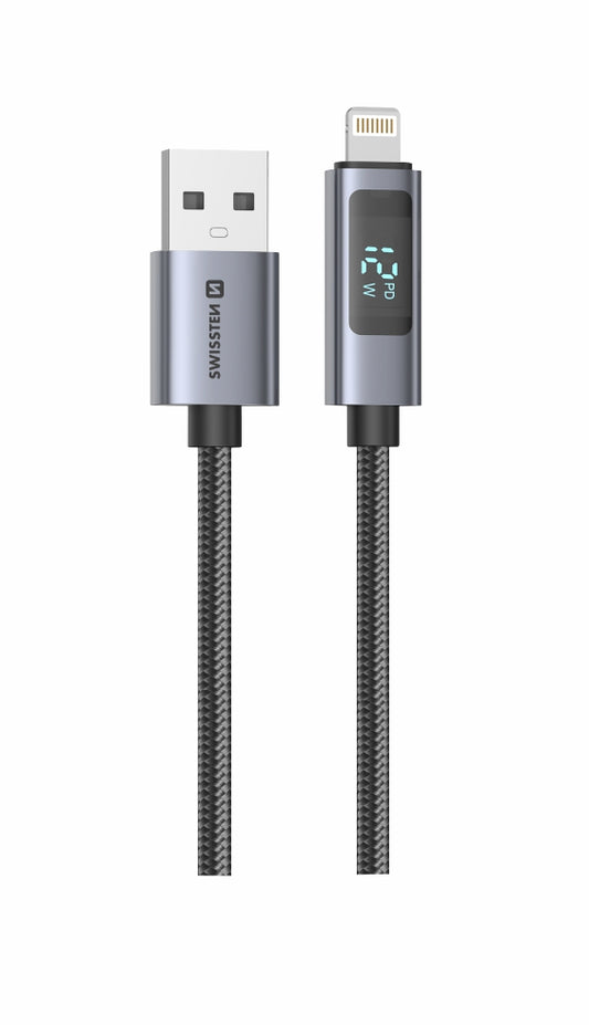 SWISSTEN CAVO DATI LCD USB-A / LIGHTNING DA 1 MT 2.4A 30W 71551071