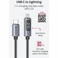 SWISSTEN CAVO DATI LCD USB-C / LIGHTNING DA 1 MT 3A 30W 71551077