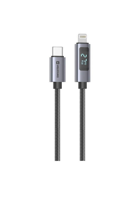 SWISSTEN CAVO DATI LCD USB-C / LIGHTNING DA 1MT 3A 30W 71551077