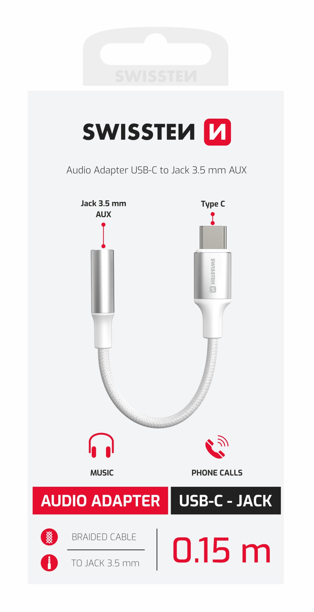 SWISSTEN ADATTATORE AUDIO USB-C → AUX 3,5 mm 73502312