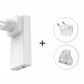 SWISSTEN WORLD TRAVEL CHARGER CARICABATTERIE 65W DUE PORTE (USB-A USB-C) GaN Quick Charge 3.0 CON TRE ADATTATORI 22071420