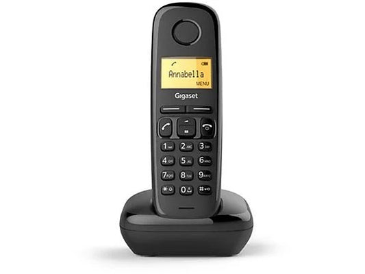TELEFONO CORDLESS GIGASET INTERCOMUNICANTE COLORE NERO A170 S30852-H2802-N101