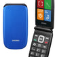 TELEFONO CELLULARE PER ANZIANI FACILE A CONCHIGLIA CON TASTO SOS BRONDI RAPTOR BLU