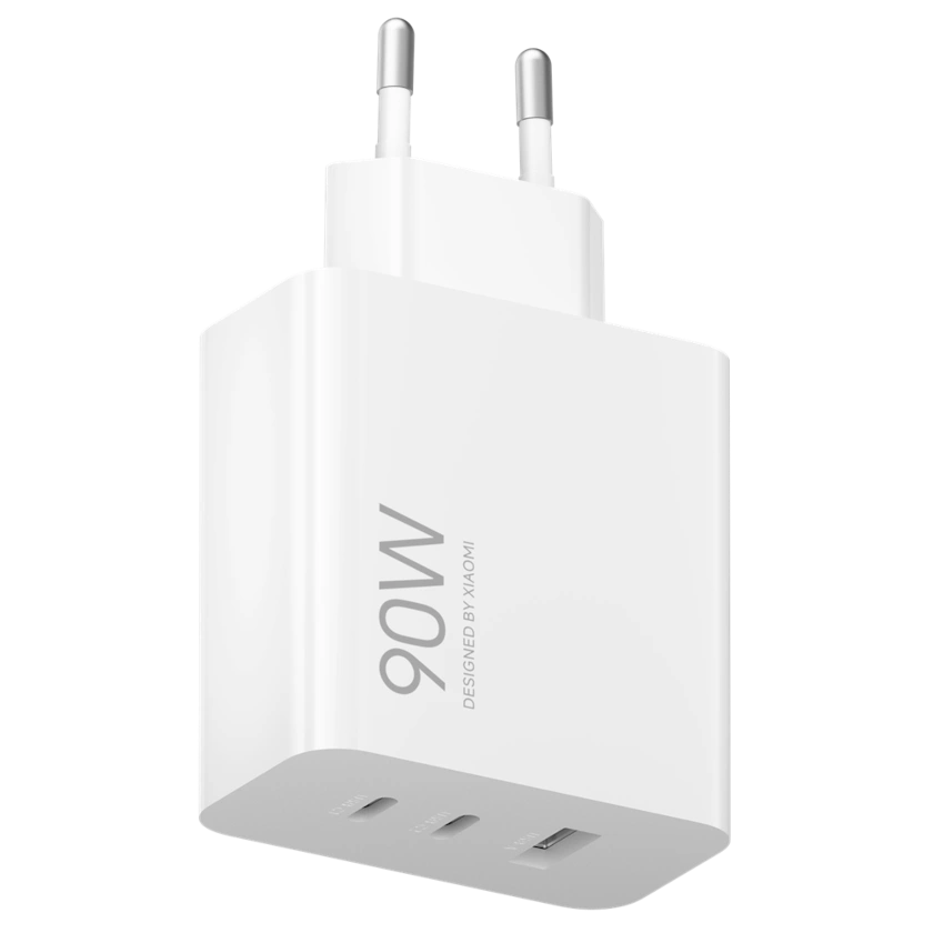XIAOMI CARICABATTERIE ORIGINALE UNIVERSALE HYPERCHARGE 90W (DUE PORTE USB-C ED UNA USB-A) BHR087MEU