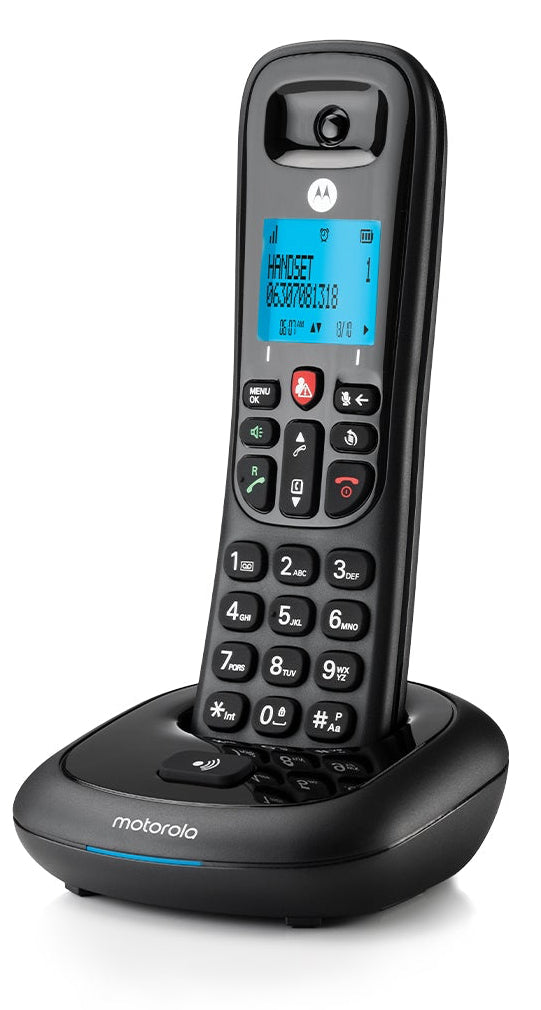 MOTOROLA TELEFONO CORDLESS CON VIVAVOCE DISPLAY ILLUMINATO BLOCCO CHIAMATE INDESIDERATE CD4001