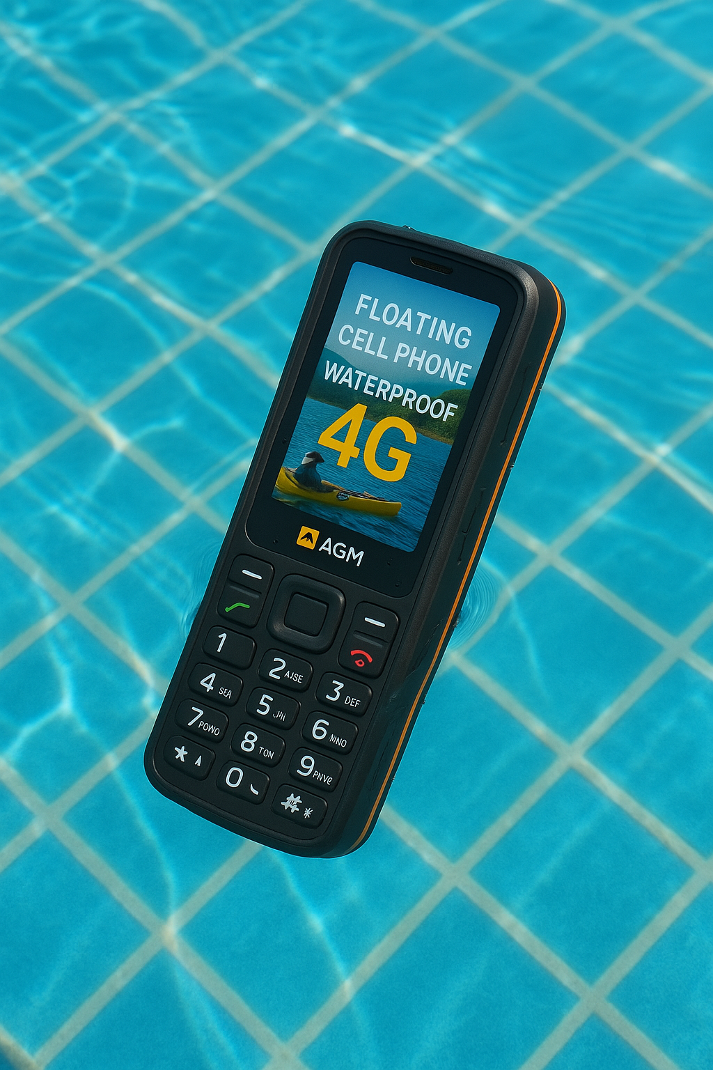 TELEFONO CELLULARE AGM M9 FLOATING 4G RUGGED RINFORZATO RESISTENTE GALLEGGIANTE