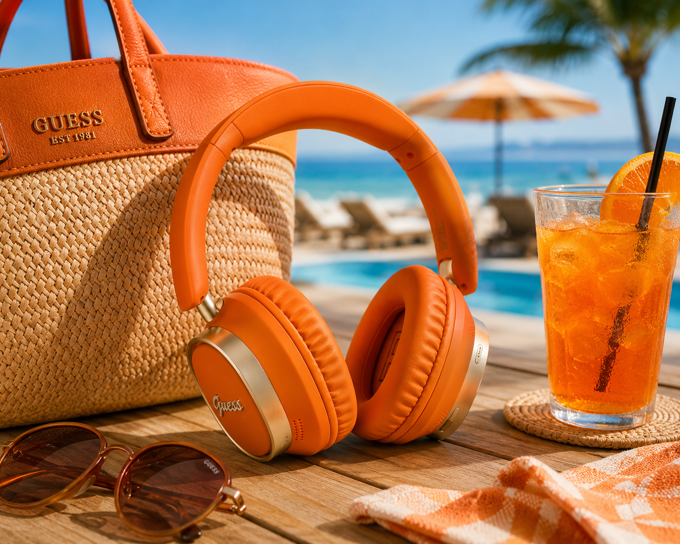 GUESS CUFFIE BLUETOOTH CON MICROFONO ENC RECTANGLE