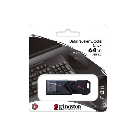 KINGSTON PENDRIVE DATA TRAVELER EXODIA ONYX  64GB USB 3.2 GEN1 DTXON/64GB