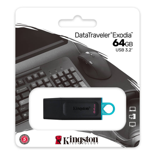KINGSTON PENDRIVE DATA TRAVELER EXODIA 64GB USB 3.2 GEN1 DTX/64GB