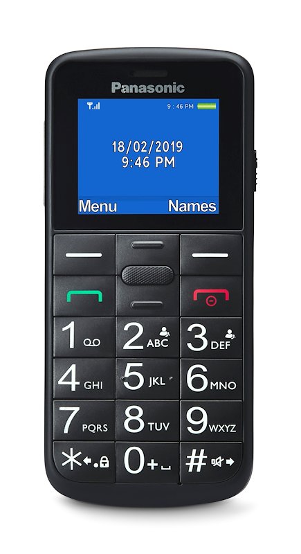 TELEFONO CELLULARE PER ANZIANI FACILE CON TASTO SOS PANASONIC KX-TU110 NERO
