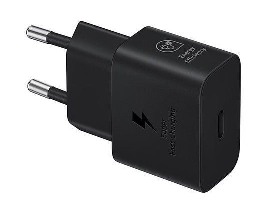 SAMSUNG CARICABATTERIE ORIGINALE UNIVERSALE TYPE-C NERO SUPER FAST CHARGING 25W  EP-T2510NBEGWW