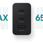 SAMSUNG CARICABATTERIE ORIGINALE UNIVERSALE SUPER FAST CHARGING TRIO 65W (DUE PORTE USB-C ED UNA USB-A) EP-T6530NBEGEU