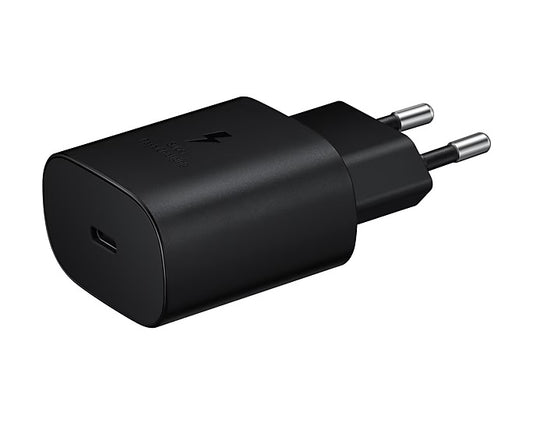 SAMSUNG CARICABATTERIE ORIGINALE UNIVERSALE TYPE-C NERO SUPER FAST CHARGING 25W EP-TA800-GH44-03053A
