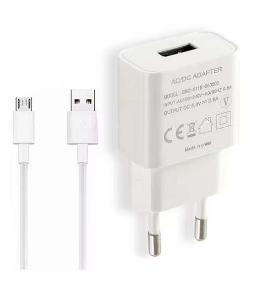 HUAWEI CARICABATTERIE ORIGINALE USB-A 10W HW-050200E01 CON CAVO USB-A MICRO USB