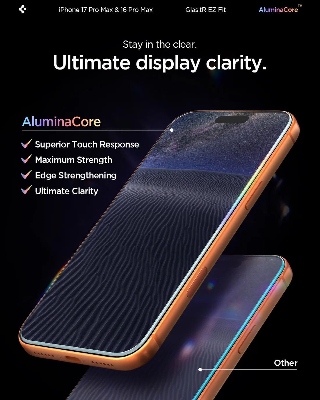 SPIGEN PROTEZIONE DISPLAY IN VETRO TEMPERATO IPHONE 17 PRO MAX EAN: 8800283312270 AGL10095