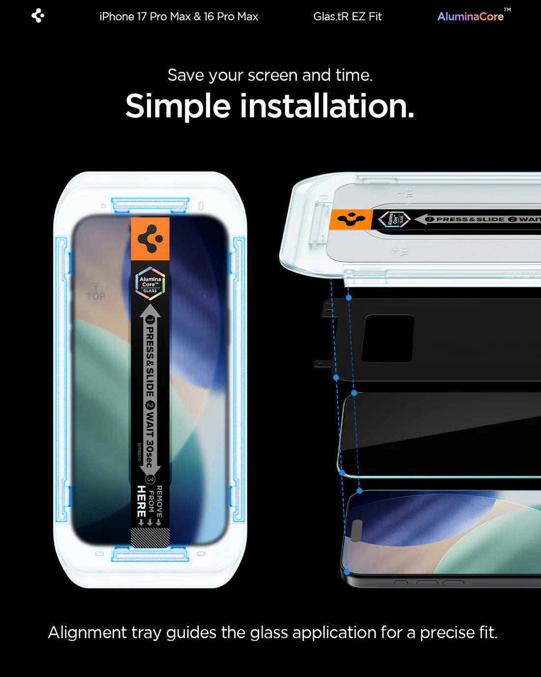 SPIGEN PROTEZIONE DISPLAY IN VETRO TEMPERATO IPHONE 17 PRO MAX EAN: 8800283312270 AGL10095