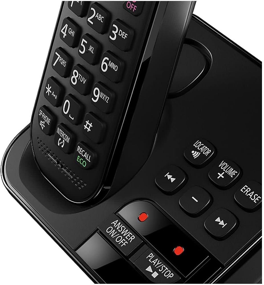 TELEFONO CORDLESS CON VIVAVOCE SEGRETERIA TELEFONICA (SOLO LINGUA TEDESCA) KX-TGC420GB COLORE NERO