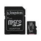 KINGSTON microSDHC 128GB CANVAS SELECT PLUS CLASSE 10 SDCS2/128GB CON ADATTATORE