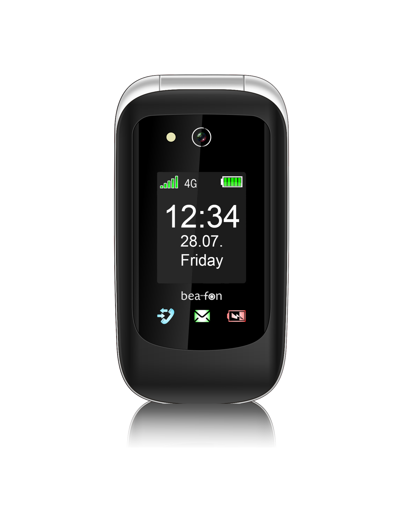 TELEFONO CELLULARE A CONCHIGLIA BEAFON SL720 4G LTE CON BASE DI RICARICA E TASTI GRANDI