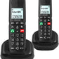 ALCATEL TELEFONO CORDLESS DUO CON VIVAVOCE TASTI E NUMERI GRANDI MEMORIE DIRETTE ASCOLTO AMPLIFICATO BLOCCO CHIAMATE XL685 DUO NERO