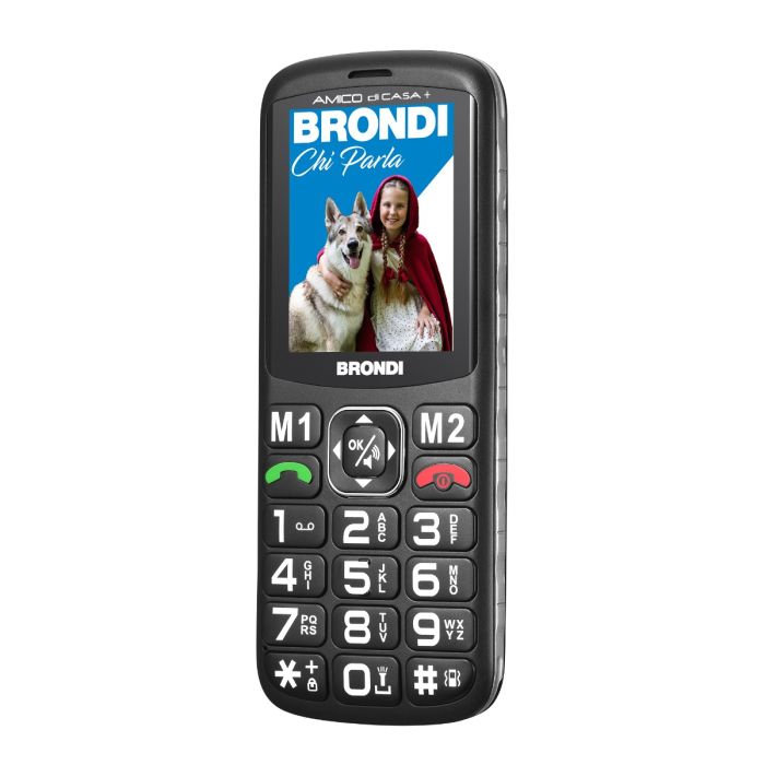 TELEFONO CELLULARE PER ANZIANI FACILE CON TASTO SOS BRONDI AMICO DI CASA +