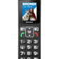 TELEFONO CELLULARE PER ANZIANI FACILE CON TASTO SOS BRONDI AMICO FLASH BLACK  NERO