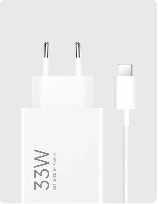 XIAOMI CARICABATTERIE ORIGINALE USB-A 33W CON CAVO USB-A USB-C