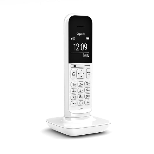 GIGASET TELEFONO CORDLESS CON VIVAVOCE BLOCCO CHIAMATE BIANCO CL390