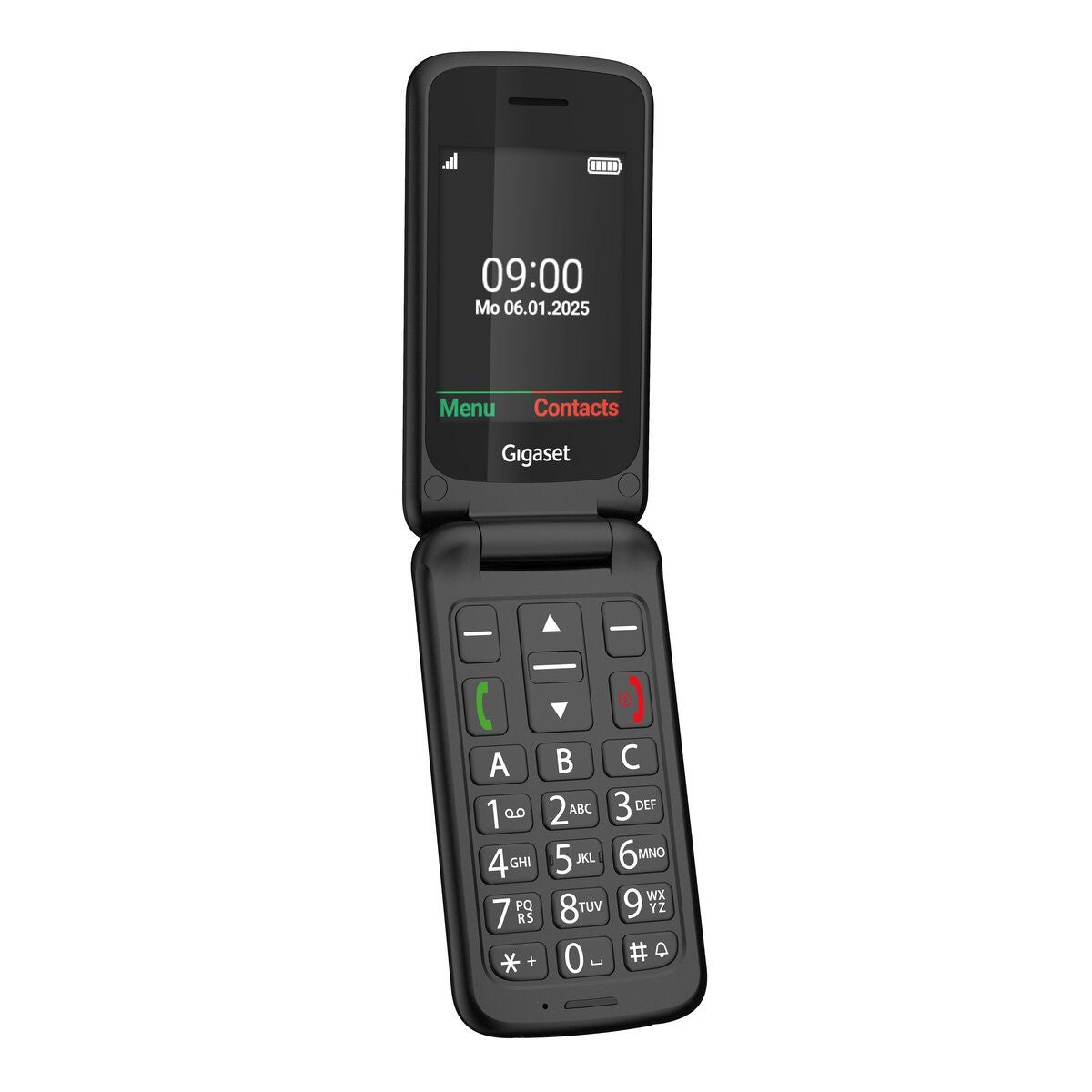 TELEFONO CELLULARE PER ANZIANI FACILE A CONCHIGLIA CON TASTO SOS GIGASET GL595 NERO