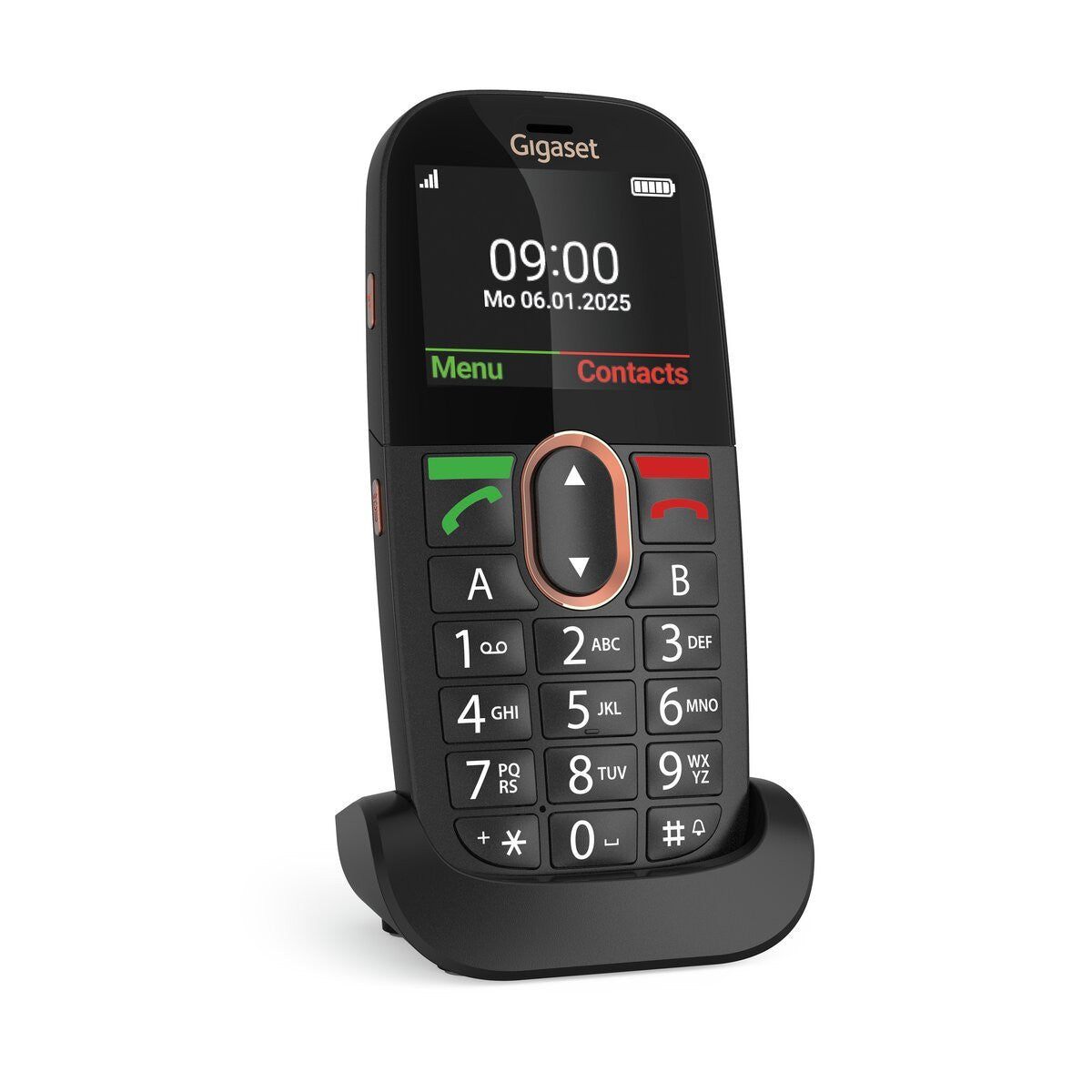 TELEFONO CELLULARE PER ANZIANI 4G FACILE CON TASTO SOS GIGASET GL695 NERO