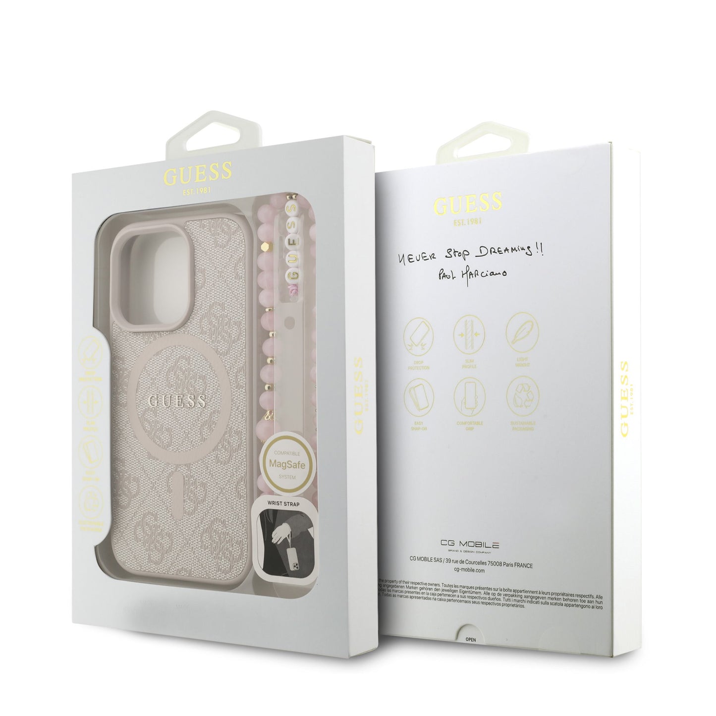 GUESS COVER IPHONE 16 PRO MAX CON CORDINO DA POLSO MAGSAFE 3666339475352